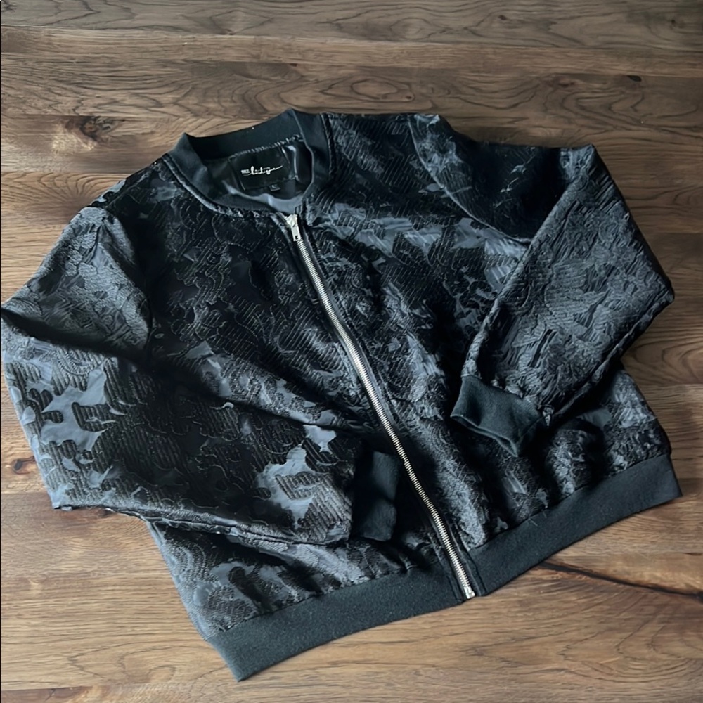 BRE Boutique Black Textured Women's Jacket Large